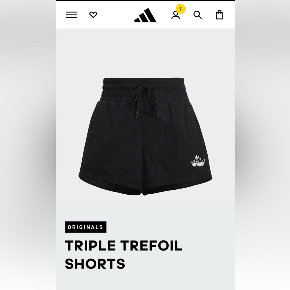 Adidas Black Athletic Shorts with Elastic Waistband